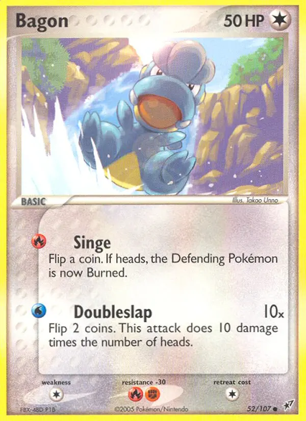 Bagon Common Pokemon card #52 from Deoxys