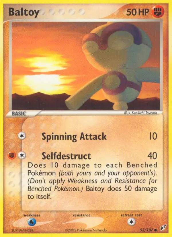 Baltoy Common Pokemon card #53 from Deoxys
