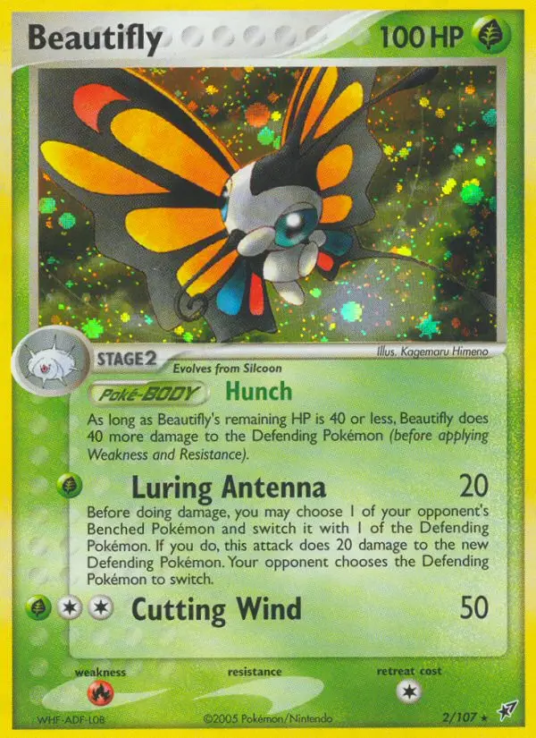 Beautifly Rare Pokemon card #2 from Deoxys