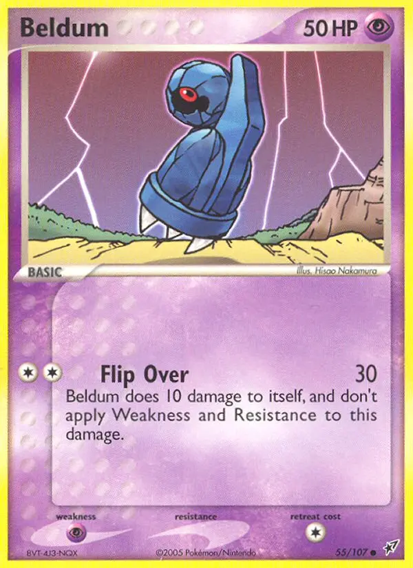 Beldum Common Pokemon card #55 from Deoxys
