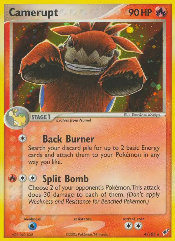 Camerupt Rare Pokemon card #4 from Deoxys