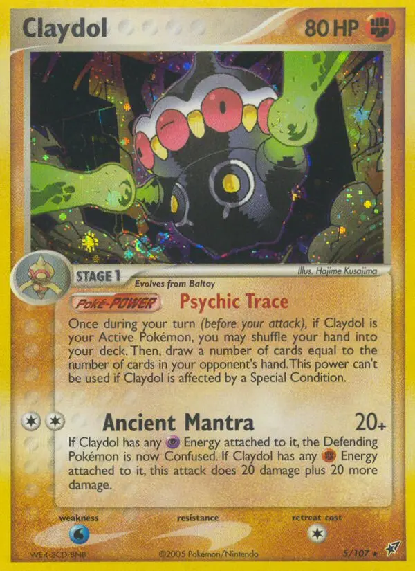 Claydol Rare Pokemon card #5 from Deoxys