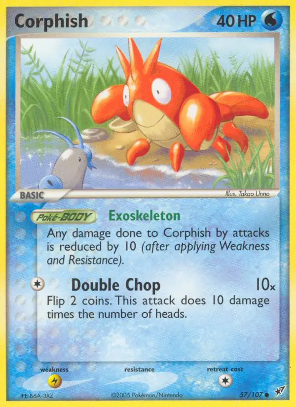 Corphish Common Pokemon card #57 from Deoxys