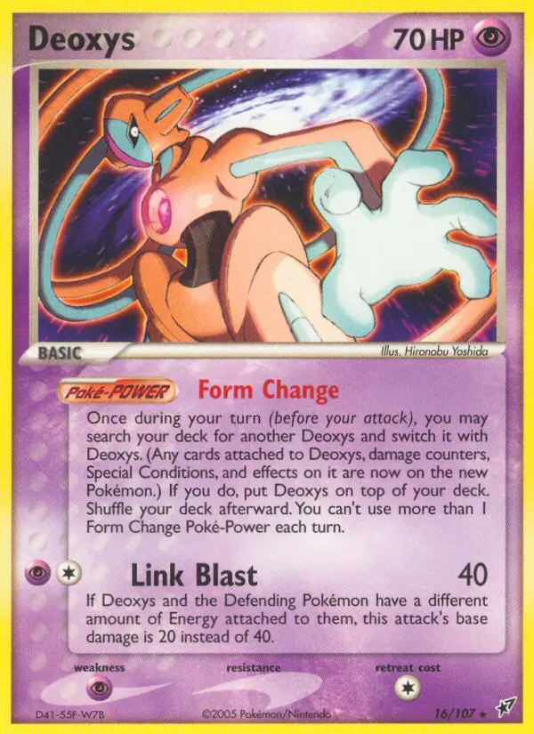 Deoxys Rare Pokemon card #16 from Deoxys