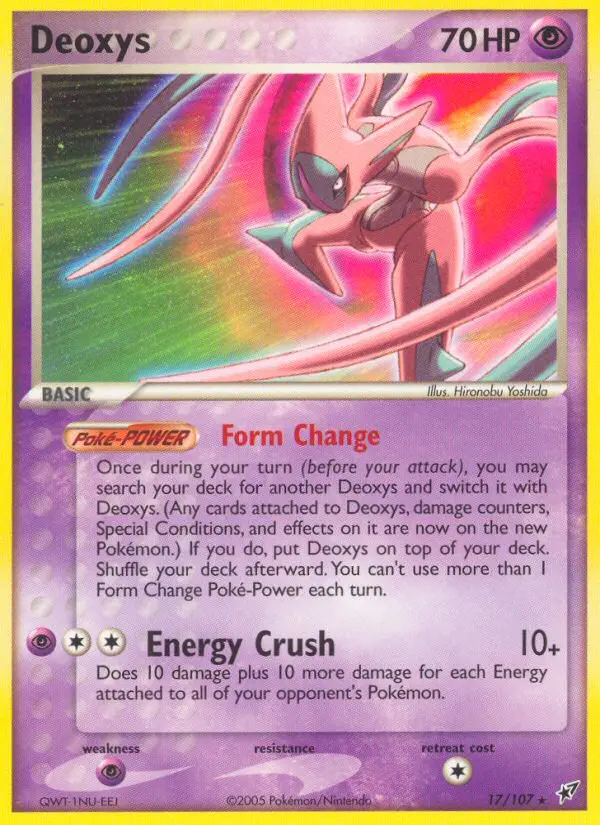 Deoxys Rare Pokemon card #17 from Deoxys