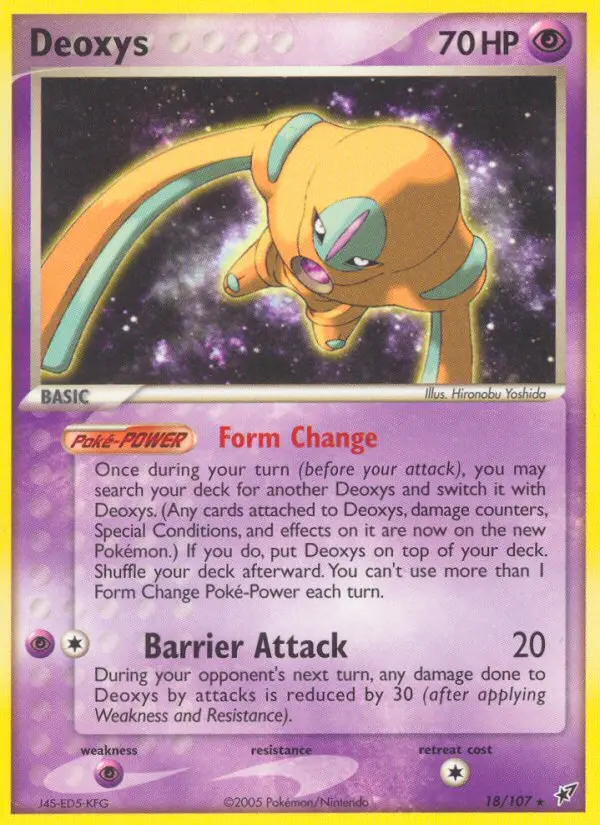 Deoxys Rare Pokemon card #18 from Deoxys