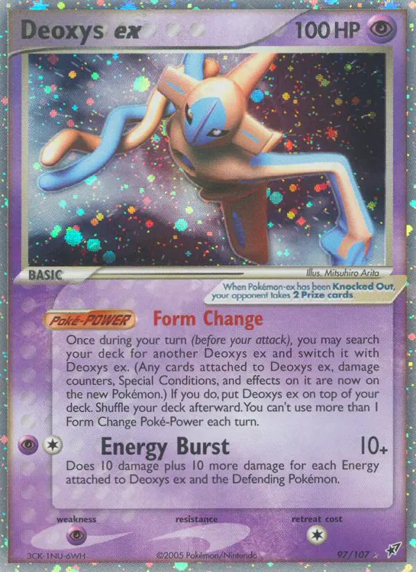 Deoxys ex Rare Pokemon card #97 from Deoxys