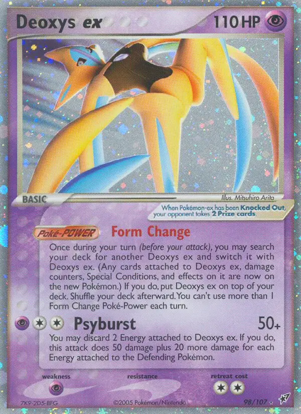 Deoxys ex Rare Pokemon card #98 from Deoxys