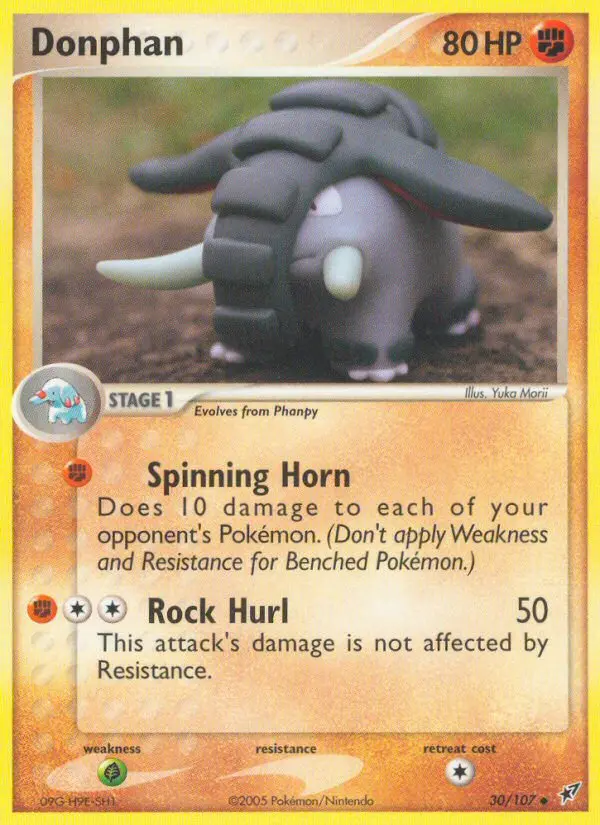 Donphan Uncommon Pokemon card #30 from Deoxys