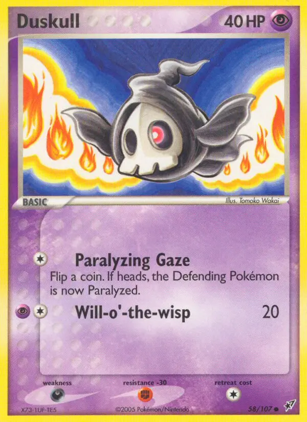 Duskull Common Pokemon card #58 from Deoxys