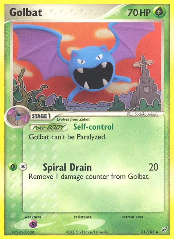 Golbat Uncommon Pokemon card #31 from Deoxys