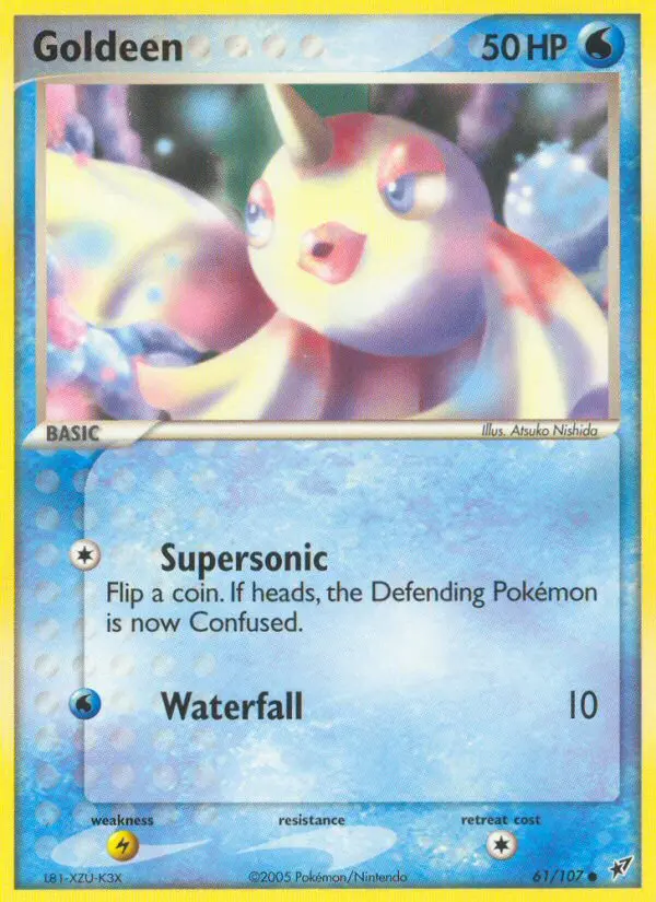 Goldeen Common Pokemon card #61 from Deoxys