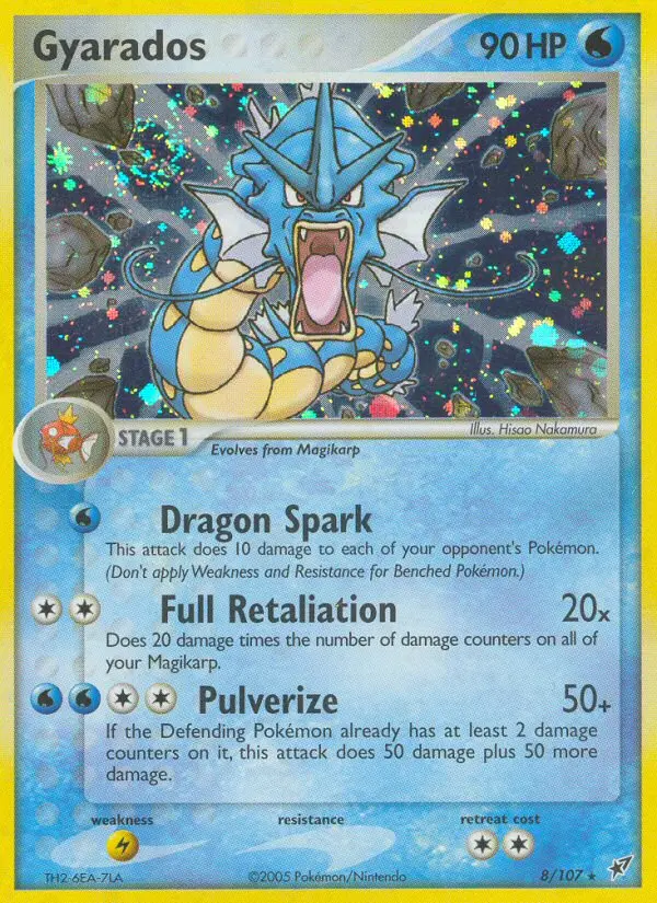 Gyarados Rare Pokemon card #8 from Deoxys