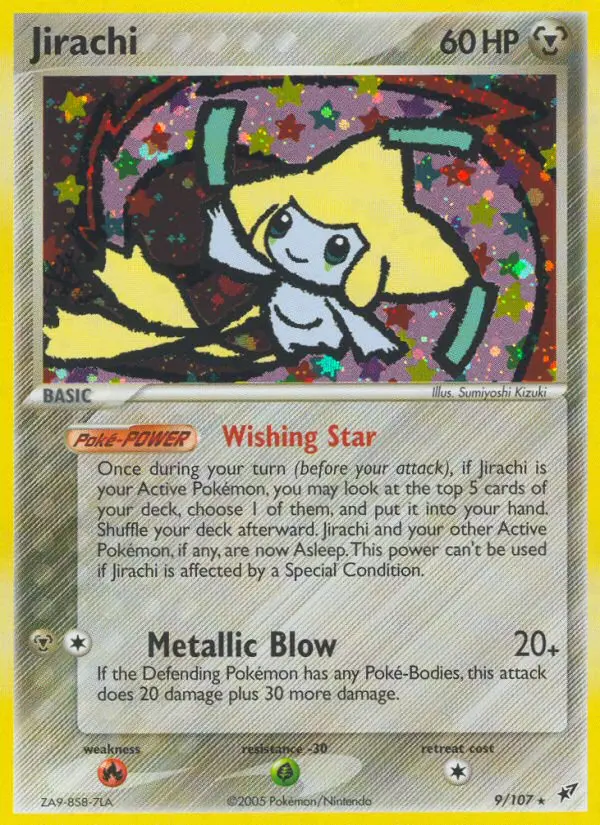 Jirachi Rare Pokemon card #9 from Deoxys
