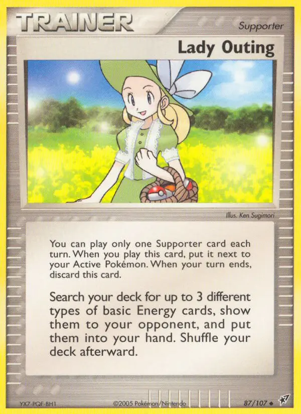 Lady Outing Uncommon Pokemon card #87 from Deoxys