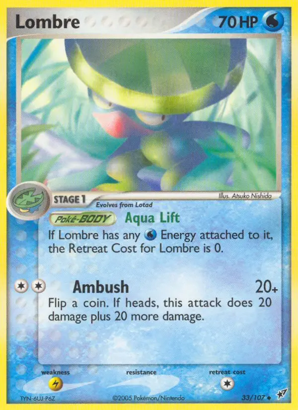 Lombre Uncommon Pokemon card #33 from Deoxys