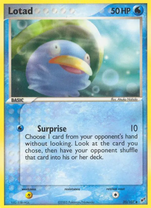 Lotad Uncommon Pokemon card #35 from Deoxys