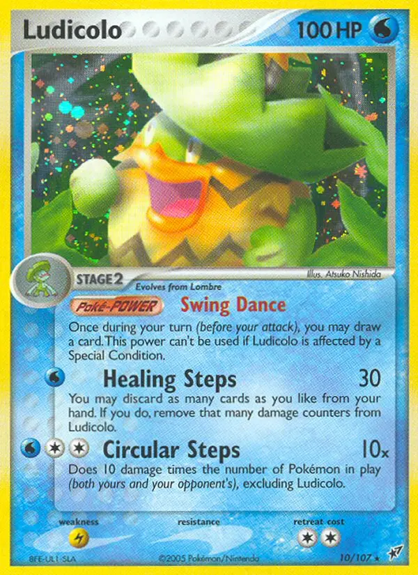 Ludicolo Rare Pokemon card #10 from Deoxys