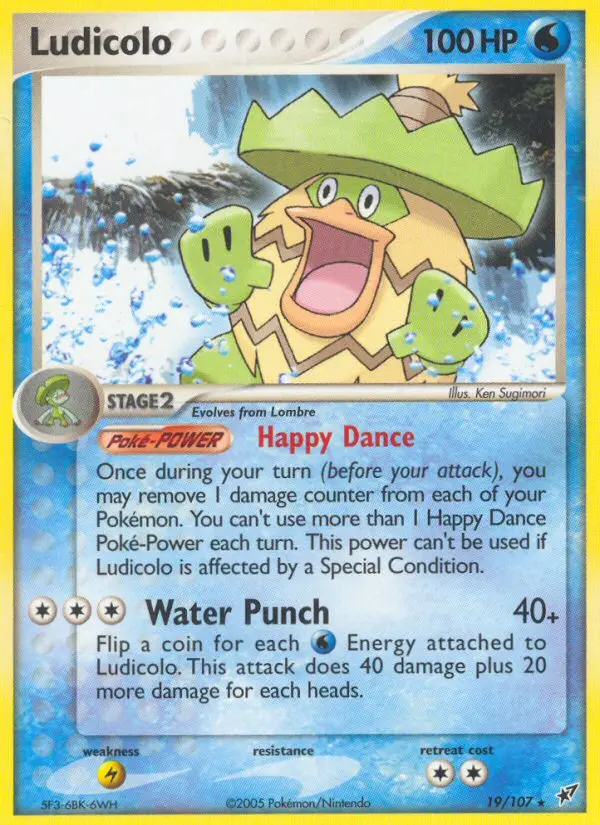 Ludicolo Rare Pokemon card #19 from Deoxys
