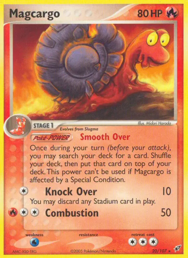 Magcargo Rare Pokemon card #20 from Deoxys