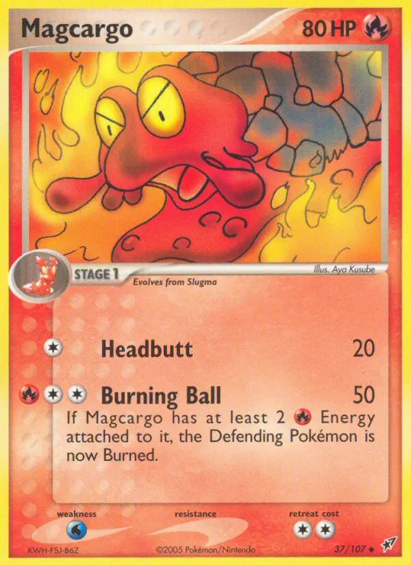 Magcargo Uncommon Pokemon card #37 from Deoxys