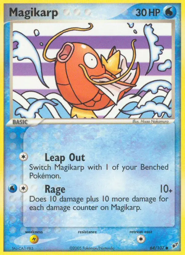 Magikarp Common Pokemon card #64 from Deoxys
