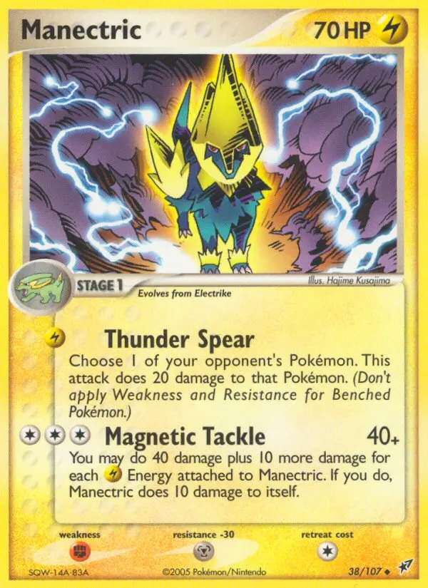 Manectric Uncommon Pokemon card #38 from Deoxys