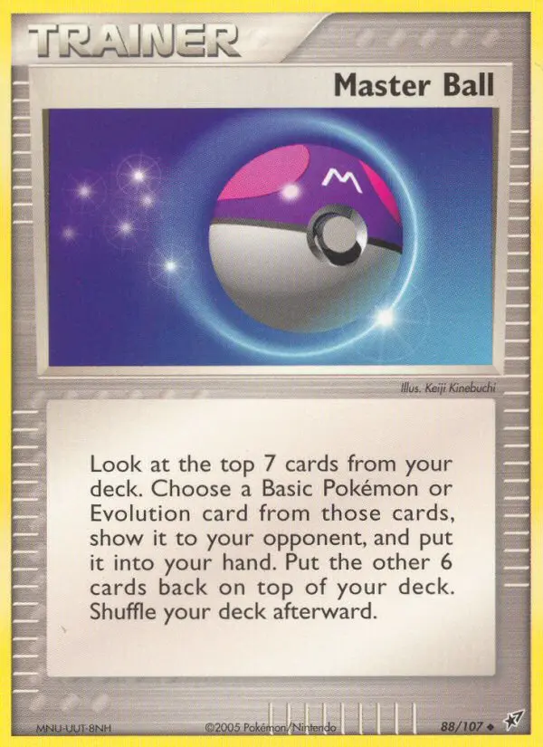 Master Ball Uncommon Pokemon card #88 from Deoxys