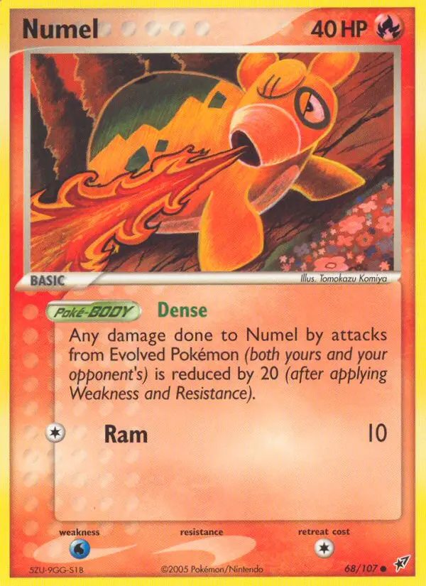 Numel Common Pokemon card #68 from Deoxys