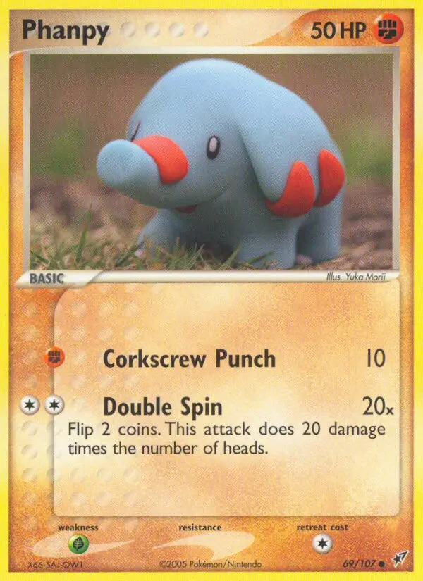 Phanpy Common Pokemon card #69 from Deoxys