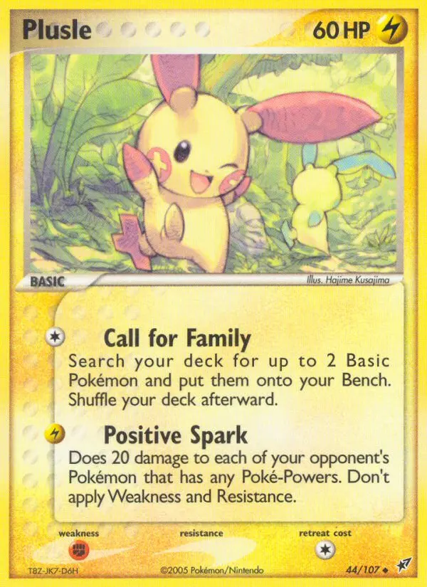 Plusle Uncommon Pokemon card #44 from Deoxys