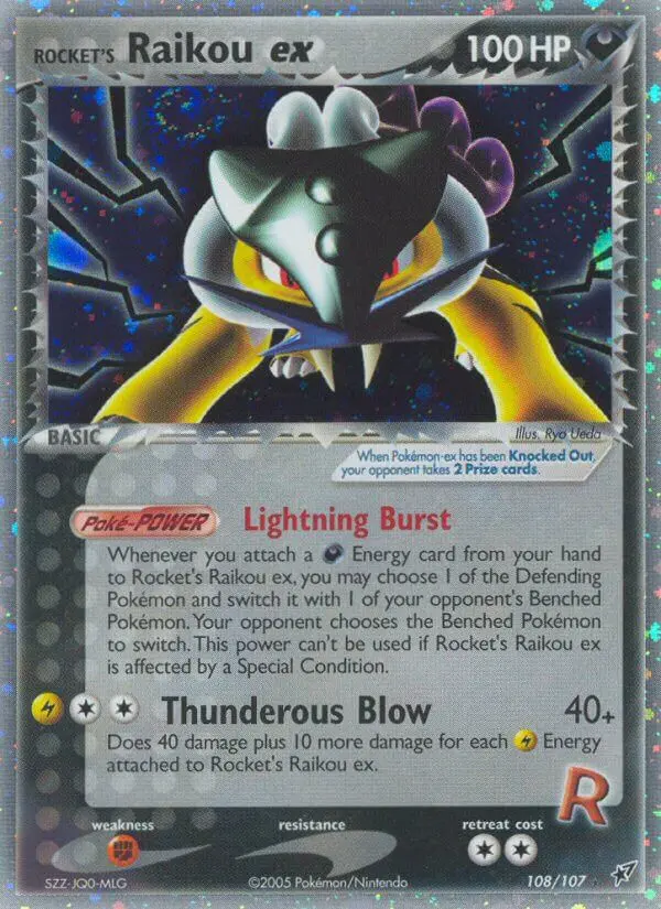 Rocket's Raikou ex Rare Pokemon card #108 from Deoxys