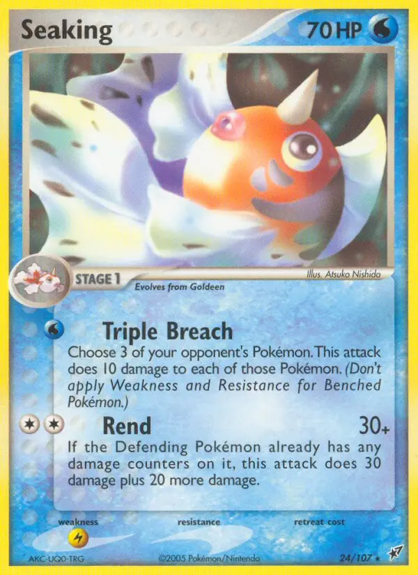 Seaking Rare Pokemon card #24 from Deoxys