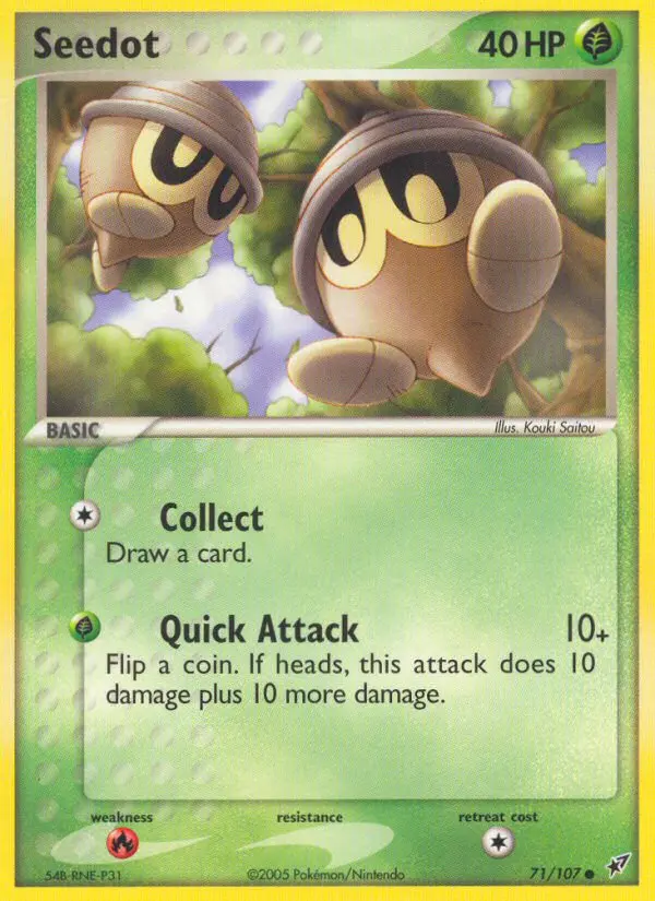Seedot Common Pokemon card #71 from Deoxys
