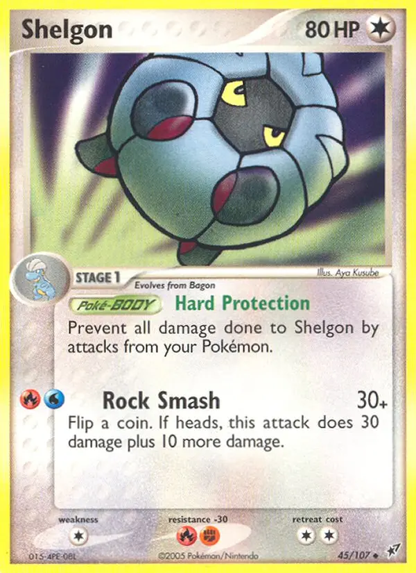 Shelgon Uncommon Pokemon card #45 from Deoxys