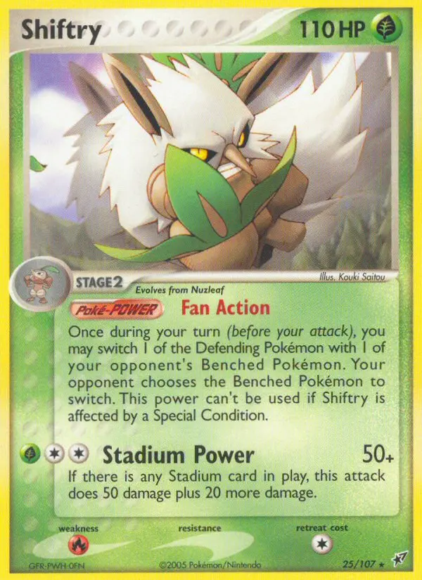 Shiftry Rare Pokemon card #25 from Deoxys