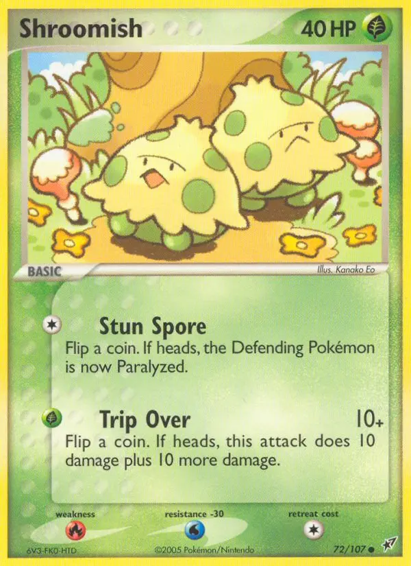 Shroomish Common Pokemon card #72 from Deoxys