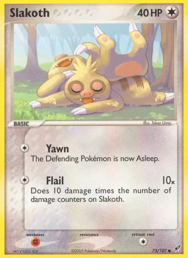 Slakoth Common Pokemon card #73 from Deoxys