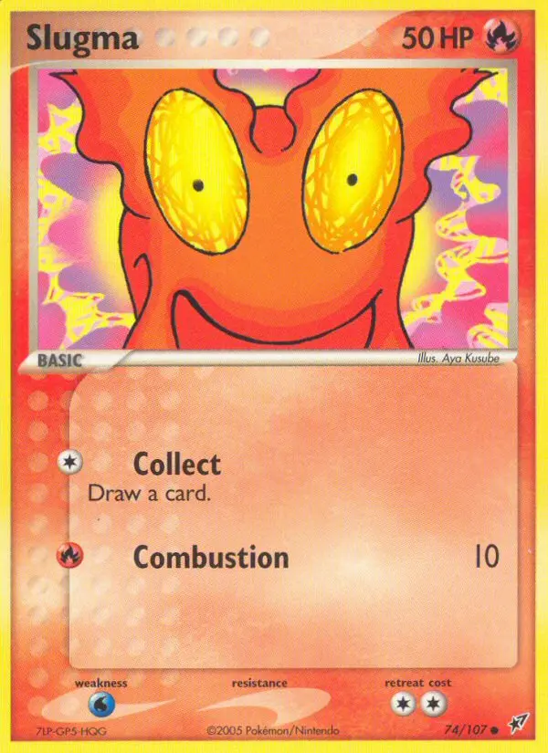 Slugma Common Pokemon card #74 from Deoxys