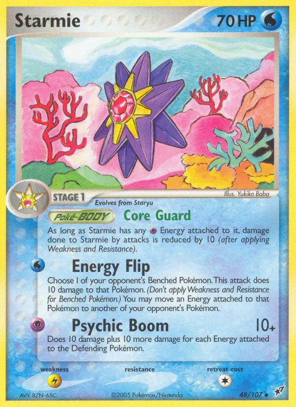 Starmie Uncommon Pokemon card #48 from Deoxys