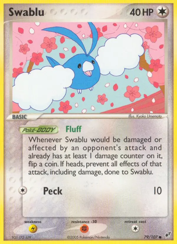 Swablu Common Pokemon card #79 from Deoxys