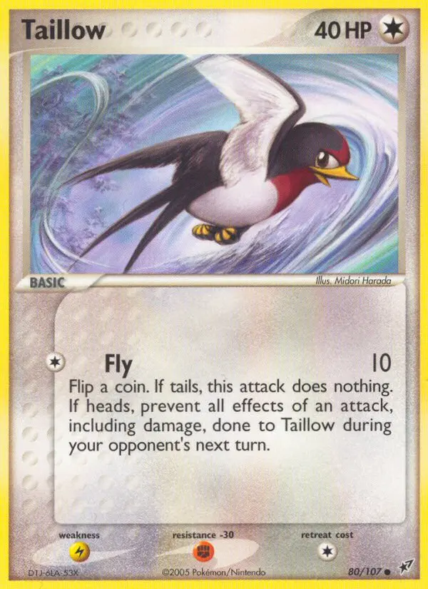 Taillow Common Pokemon card #80 from Deoxys