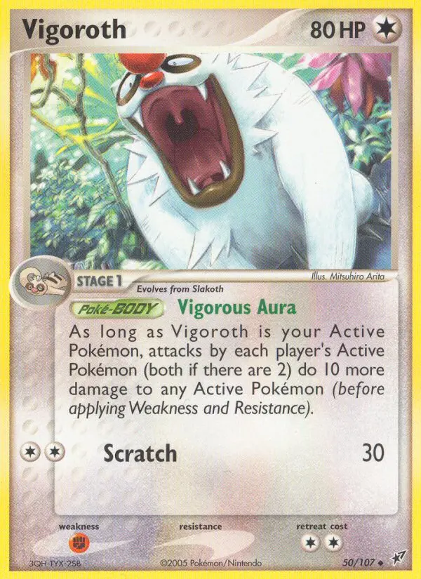 Vigoroth Uncommon Pokemon card #50 from Deoxys