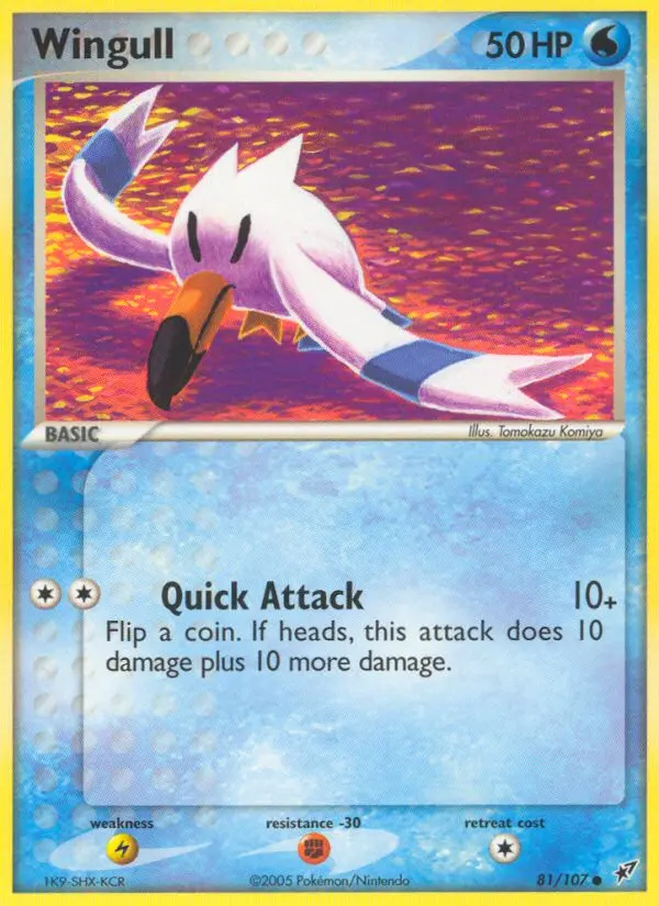 Wingull Common Pokemon card #81 from Deoxys