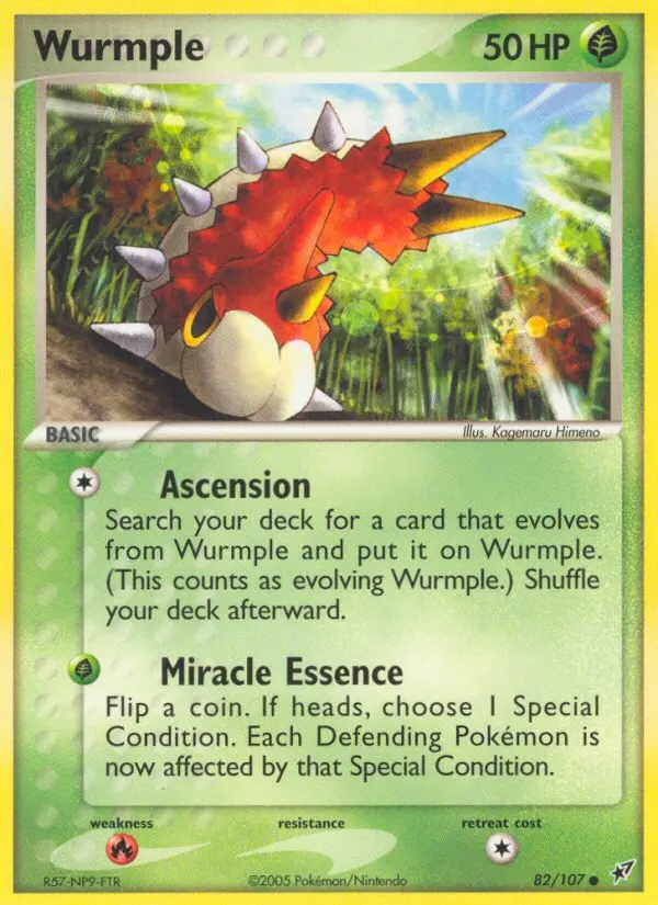 Wurmple Common Pokemon card #82 from Deoxys