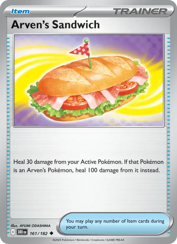 Arven's Sandwich Uncommon Pokemon card #161 from Destined Rivals