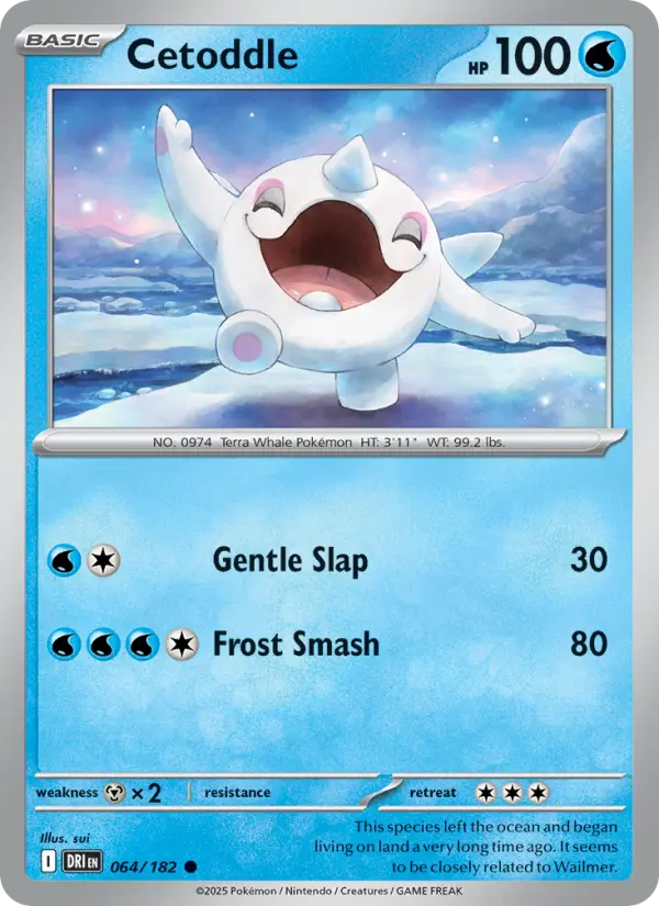 Cetoddle Common Pokemon card #064 from Destined Rivals