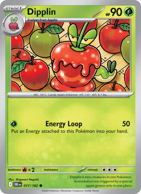 Dipplin Common Pokemon card #017 from Destined Rivals