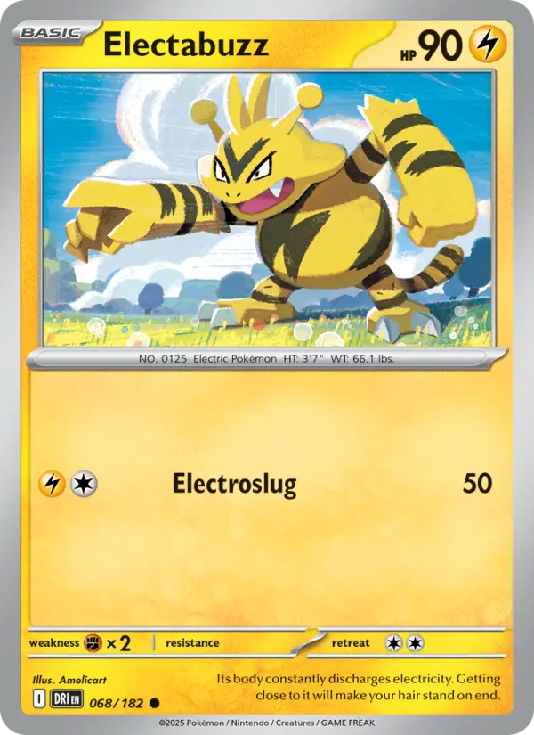 Electabuzz Common Pokemon card #068 from Destined Rivals