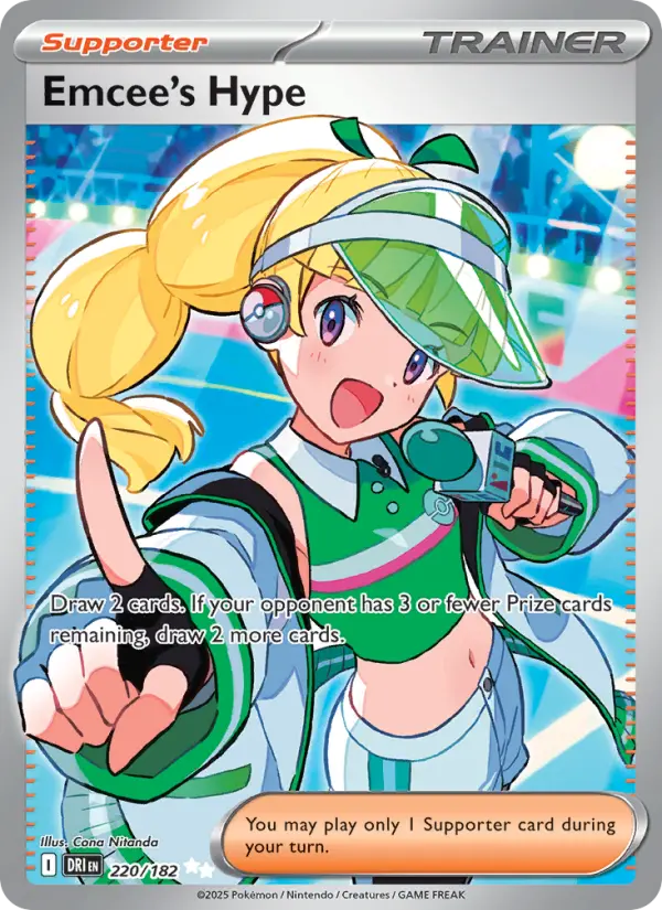 Emcee's Hype Ultra Rare Pokemon card #220 from Destined Rivals